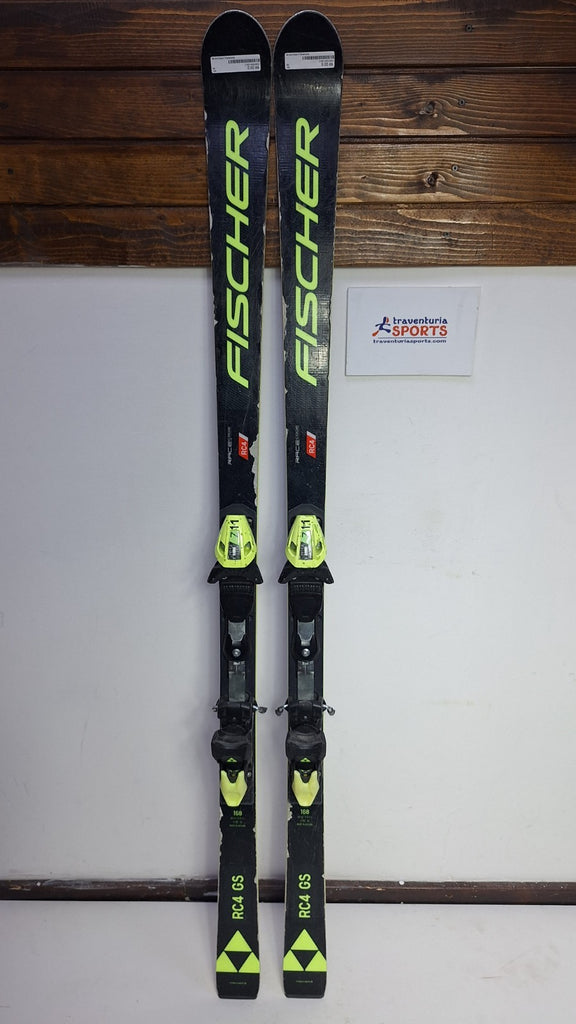 Fischer RC4 WC GS 168 cm Ski + Fischer Z11 Bindings Winter Sport  Snow Fun