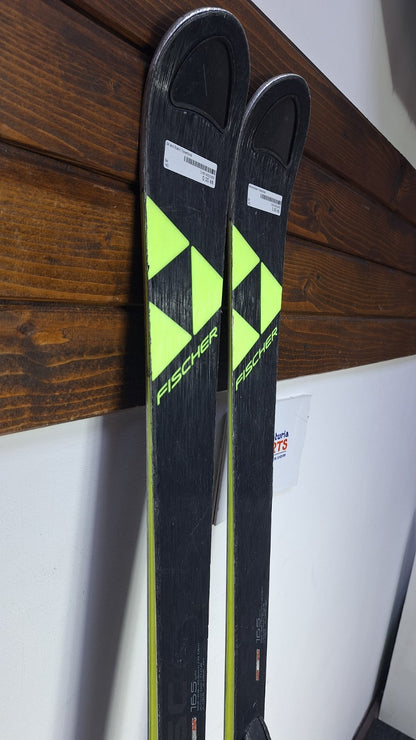 Fischer RC4 WC SC 165cm Skis + Fischer Z12 Bindings Winter Fun Snow