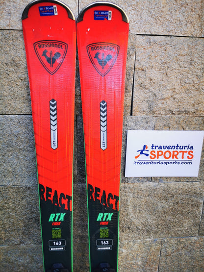 Rossignol REACT RTX Fiber 163cm  Ski + Tyrolia 10 Bindings Winter Sport Fun