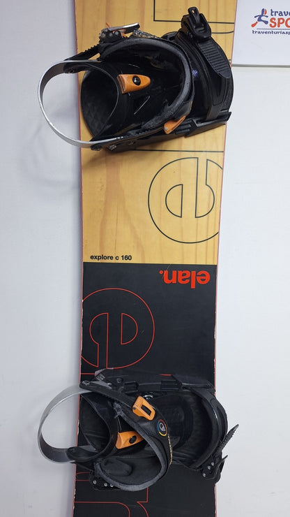 Snowboard Elan Explore C 160 cm + Attacchi HEAD Rental L Divertimento sulla neve in inverno