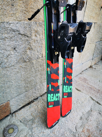Rossignol REACT RTX Fiber 156cm  Ski + Elan 10 Bindings Winter Sport Fun