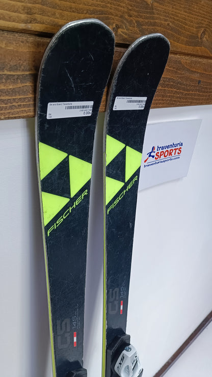 Fischer RC4 GS FIS 145 cm Ski + neue Tyrolia 7.5 Bindungen Wintersport