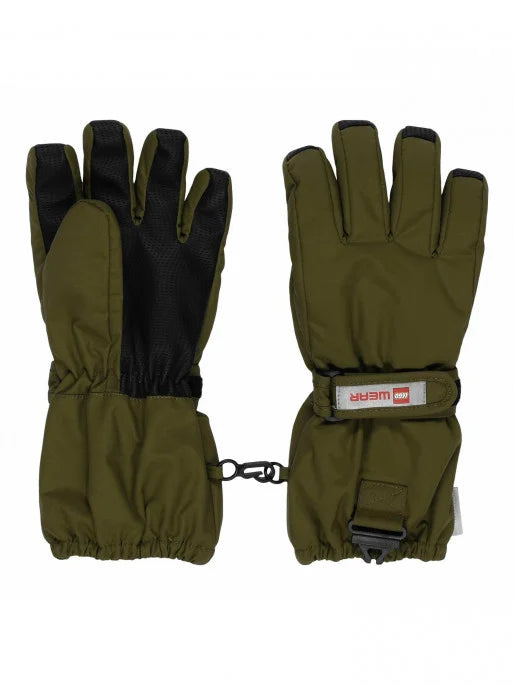 Ski gloves LWATLIN 700 - Dark Khaki 158/164