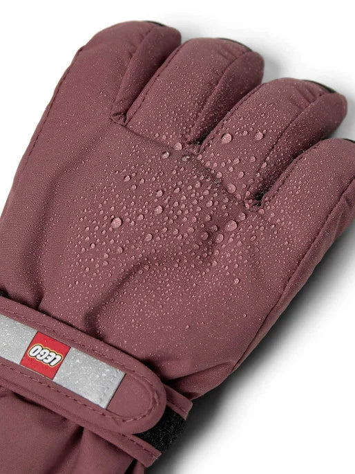 LEGO kid's ski gloves Bordeaux 158/164