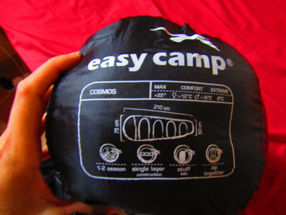Easy Camp Cosmos Camping Practical Functional Hiking Sleeping Bag Size L