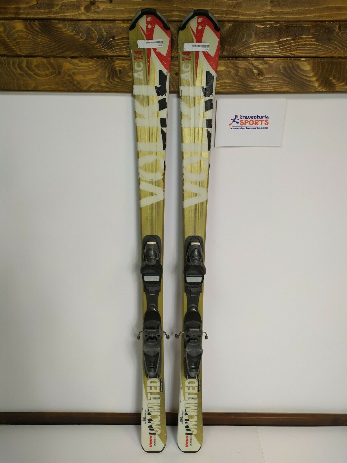 Volkl Unlimited AC7.4 156 Ski + Rossignol 9.5 Bindings Winter Fun