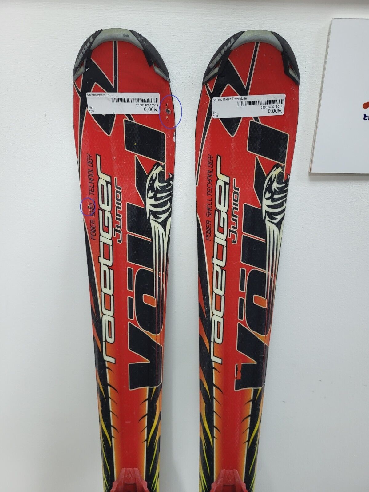 Völkl Racetiger GS JR 130 cm Ski + Marker 7 Bindings Winter Sport Snow Fun