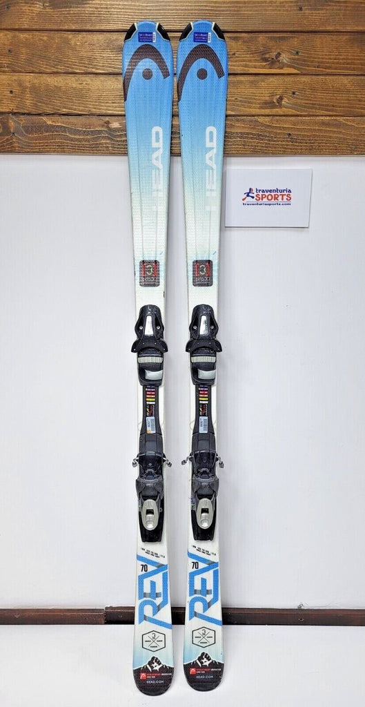 HEAD REV 70 163 cm Ski + Elan ESP 10 Bindings Winter Snow Sport Fun Adventure