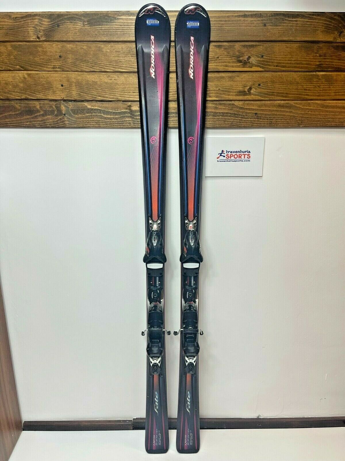 Nordica Fate 170 cm Ski + Nordica 12 Bindings Winter Snow Sport Outdoor Fun