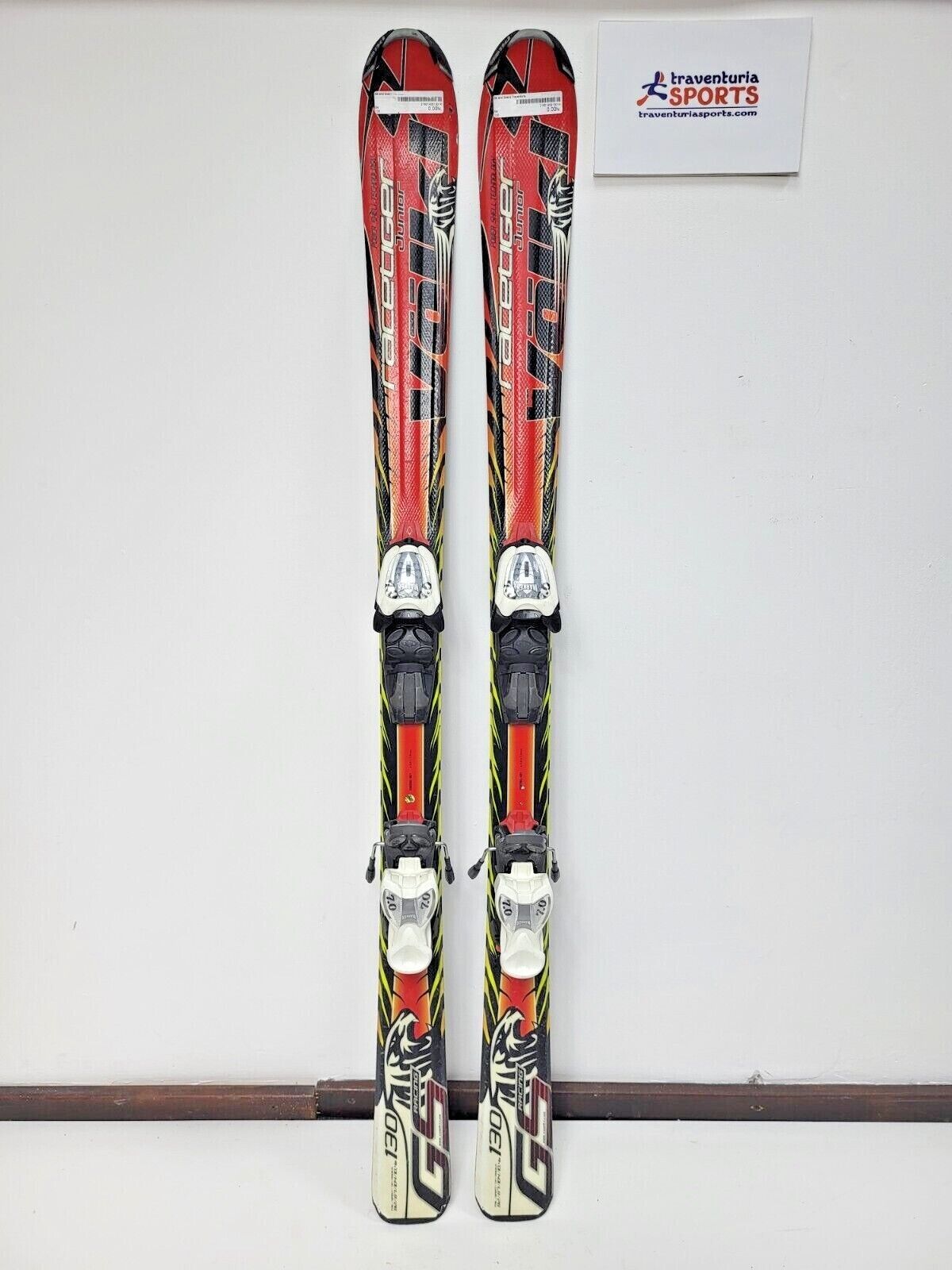 Völkl Racetiger GS JR 130 cm Ski + Marker 7 Bindings Winter Sport Snow Fun