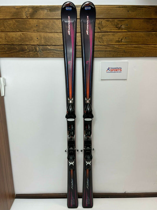 Nordica Fate 170 cm Ski + Nordica 12 Bindings Winter Snow Sport Outdoor Fun