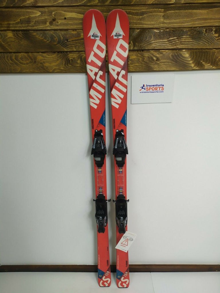 Atomic Redster GS 159 cm Ski + BRAND NEW Salomon 10 Bindings Winter Fun Snow