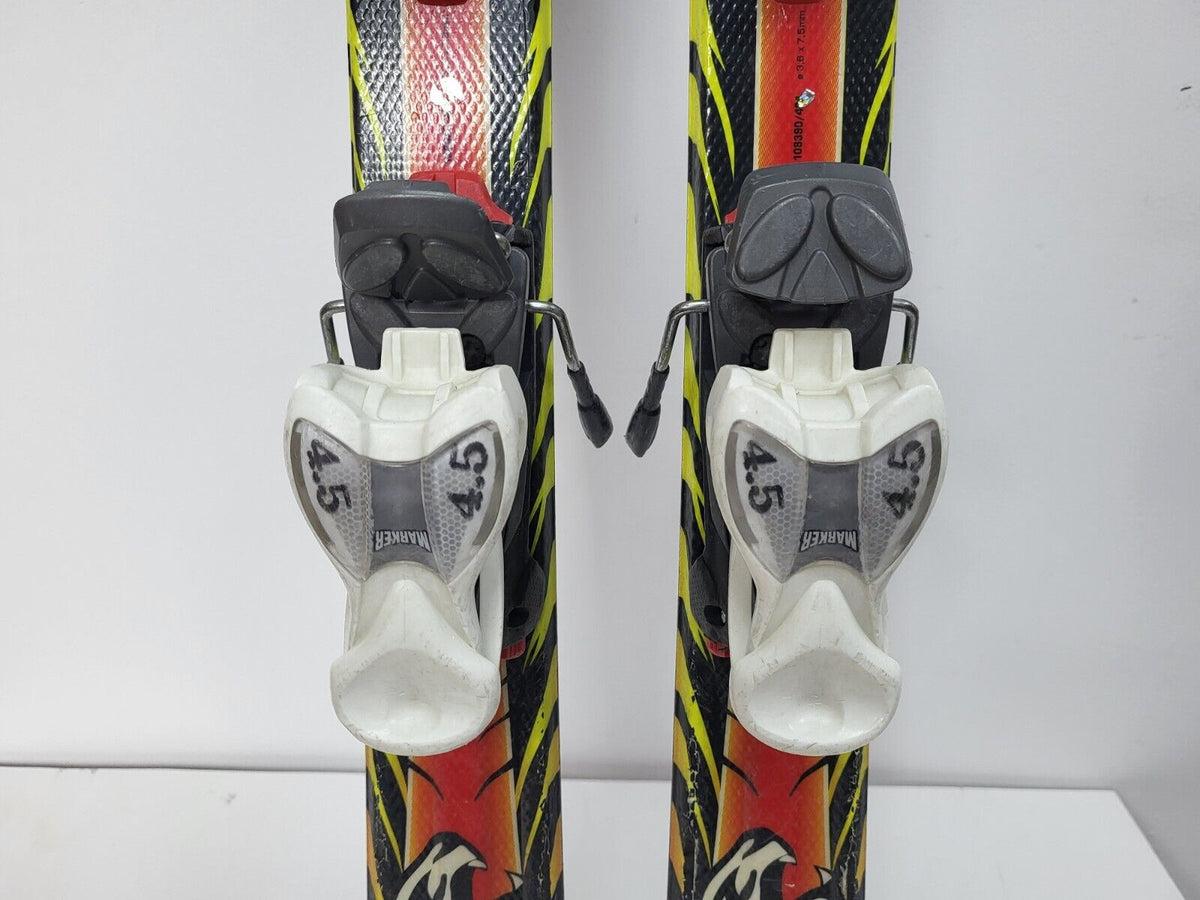 Ski Völkl Racetiger GS JR 120 cm + fixations Marker 4.5 Sports d’hiver Neige Plaisir