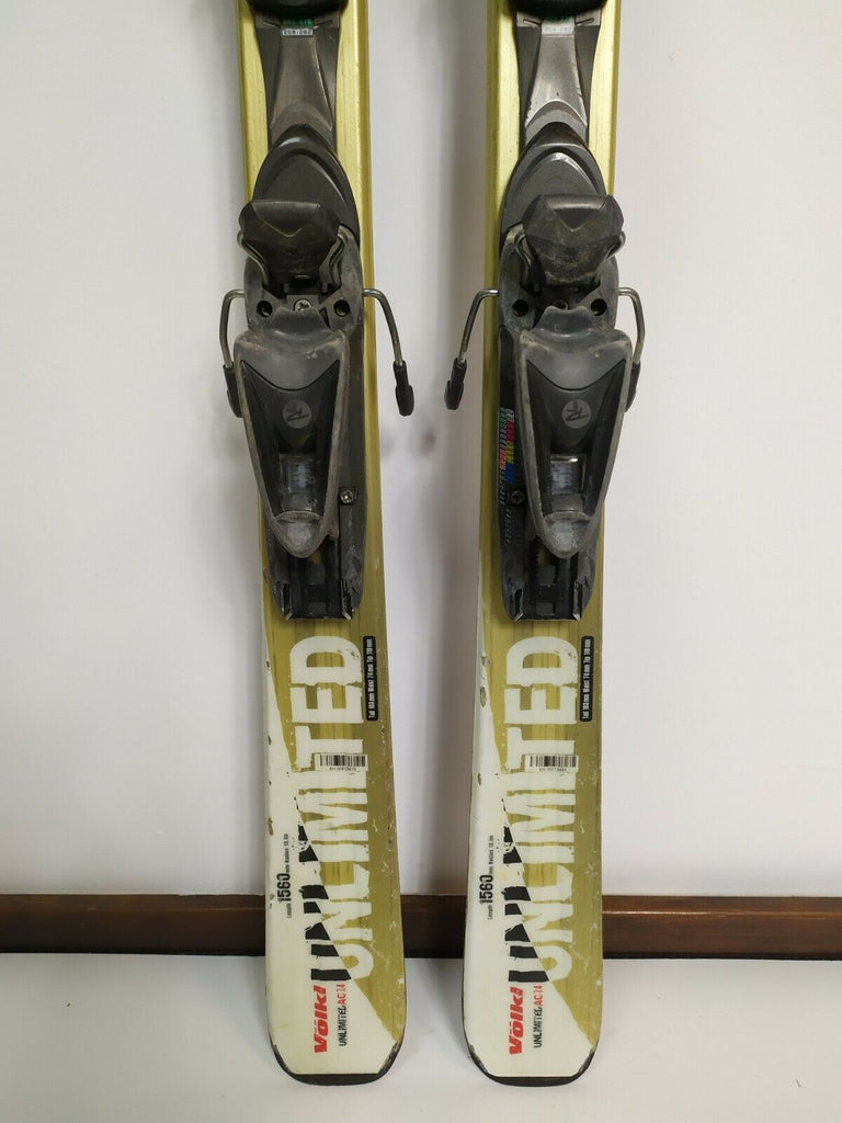 Volkl Unlimited AC7.4 156 Ski + Rossignol 9.5 Bindings Winter Fun