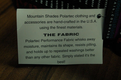 Mountain Shades Polartec Stirnband, einzigartiges Vintage-Stirnband, handgefertigt, Winter-Ski, hergestellt in den USA