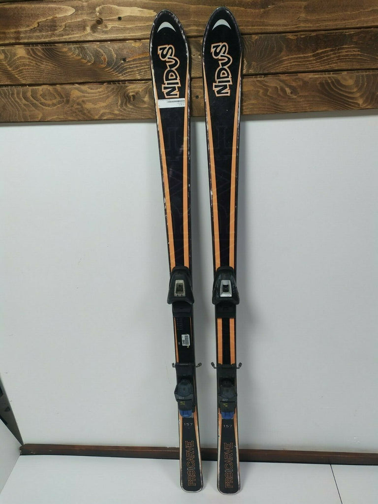 Nidus Procarve 157 cm Ski + Salomon 9 Bindings Winter Sport Snow Outdoor CBS
