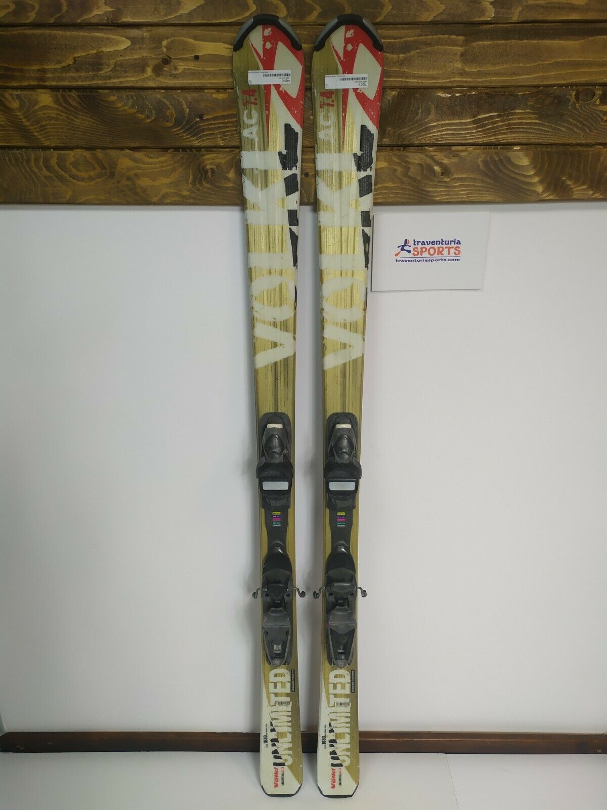 Ski Völkl Unlimited AC 7.4 163 cm + fixations Rossignol 9.5 Hiver Plaisir Extérieur