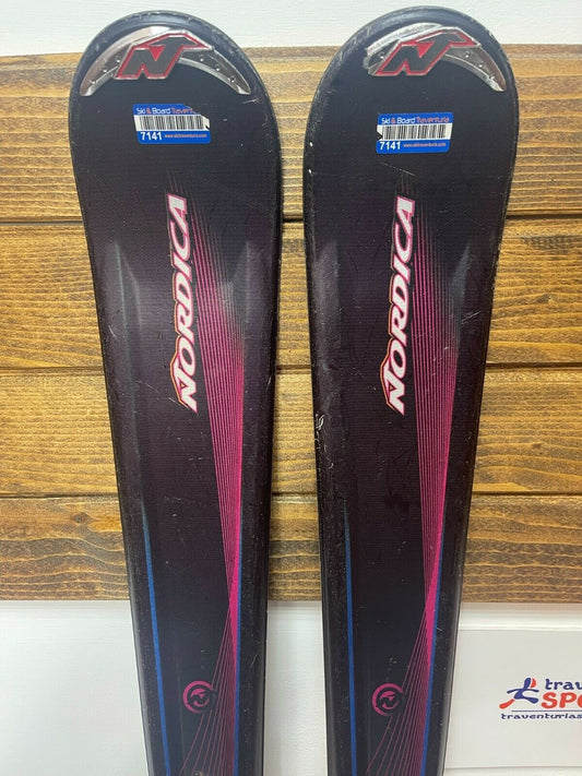 Nordica Fate 170 cm Ski + Nordica 12 Bindings Winter Snow Sport Outdoor Fun