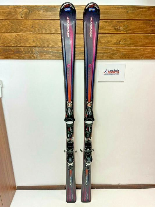 Nordica Fate 170 cm Ski + Nordica 12 Bindings Winter Snow Sport Outdoor Fun