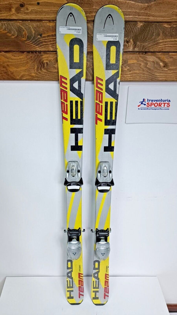 HEAD Team Racer 126 cm Ski + Fischer 4.5 Bindings Winter Sport Snow Outdoor Fun