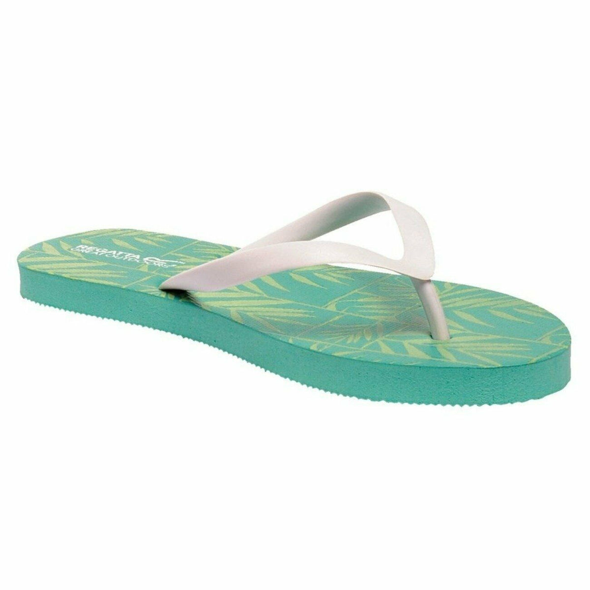 Regatta Lady Bali gepolsterte grüne Flip-Flops für draußen, flexibel, bequem, leicht