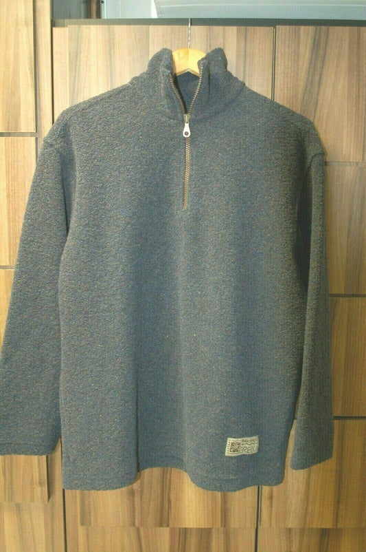 BREKKA Vintage Warme Woll-Winter-Snowboardjacke mit halbem Reißverschluss, Größen S, NEU