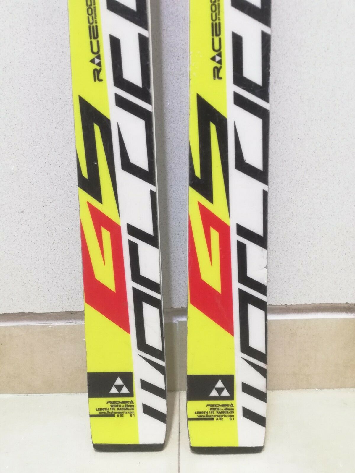 Fischer RC4 WC GS 195 cm Ski CBS Winter Downhill Adventure Speed ​​ohne Bindungen
