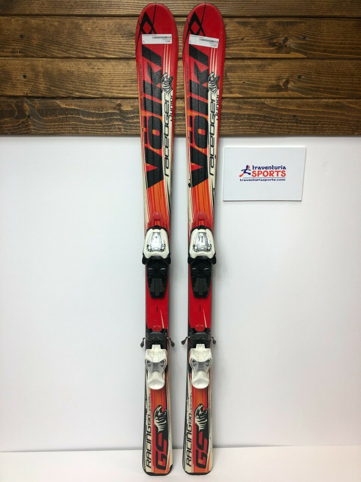 Völkl Racetiger GS R JR 130 cm Ski + Marker 4.5 Bindings Winter Sport Snow Fun