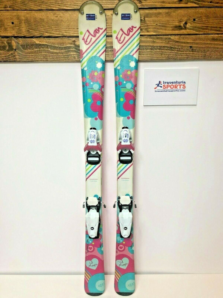 Elan Lil Magic 120 cm Ski + BRAND NEW Rossignol 4.5 Bindings Winter Sport Snow
