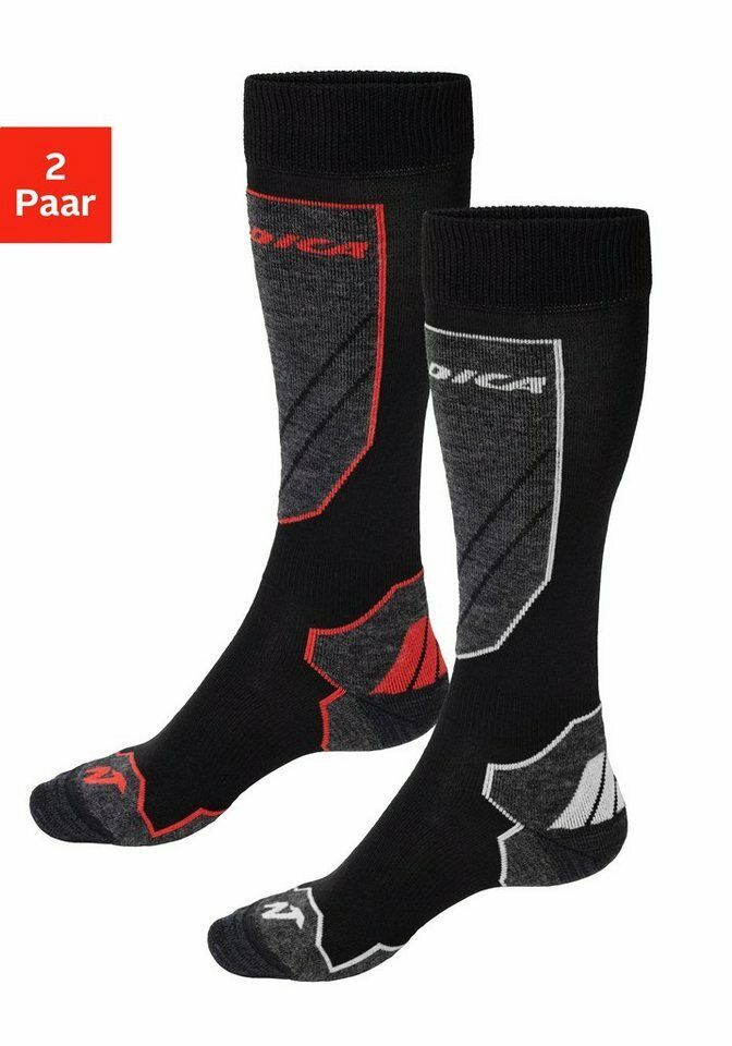 salomon impact ski socks Nordica Cruise 2 PP Ski Socks Snow Sport Hiking Winter Flexible Durability Red-White / 35-38