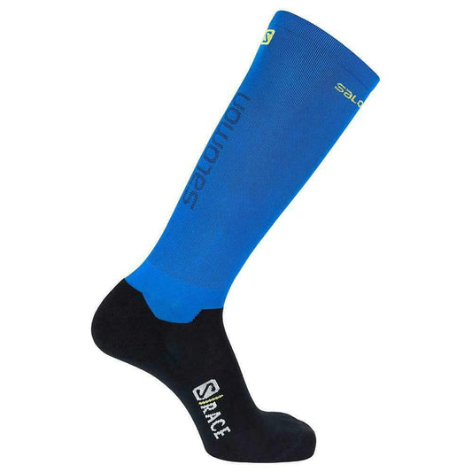 Salomon Skisocken Race Blue Snowboard Wintersportsocken Race Kniehoch Elastisch
