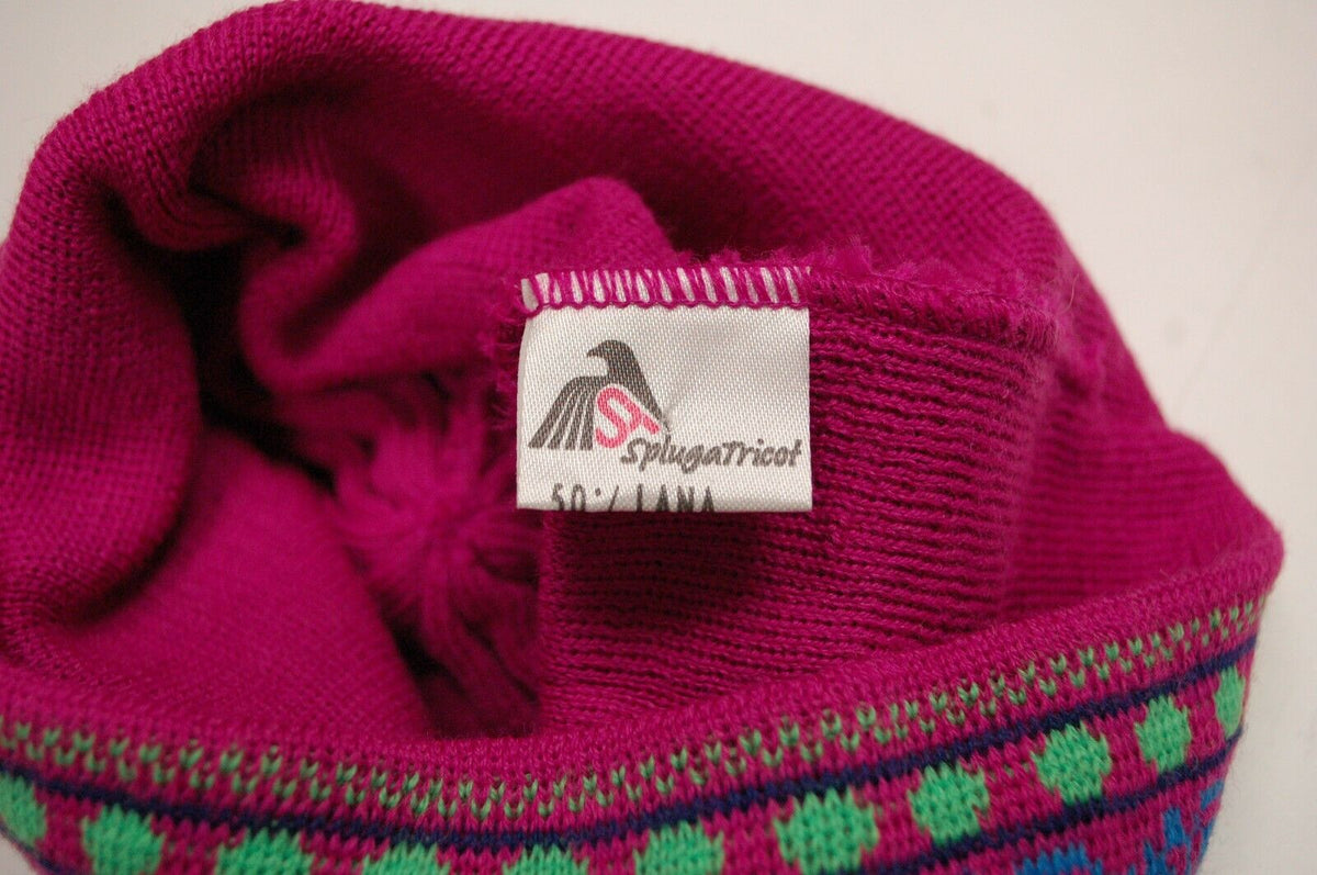 Bonnet de ski d’hiver Spluga Tricot original, en tricot, plein air, confortable, rare, NEUF !
