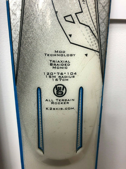 K2 RX AMP 167 cm Ski + Marker 10 Bindungen Wintersport Schnee Outdoor Spaß