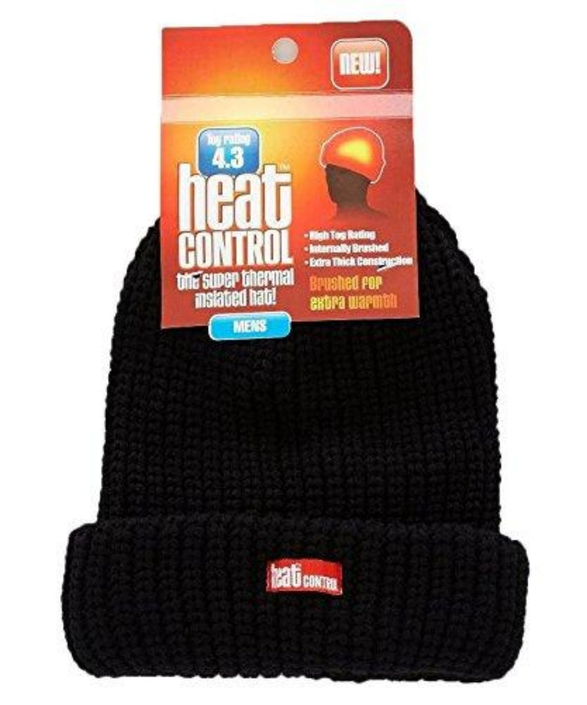 Heat Control Black Beanie
