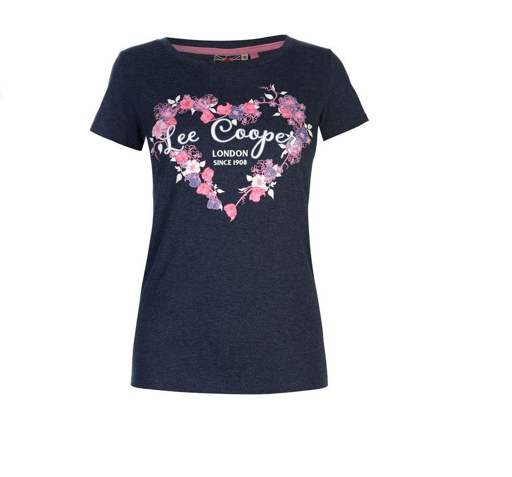 Lee Cooper Fashion Tee Lds90 Maglietta da donna comoda estiva casual comoda alla moda alla moda 