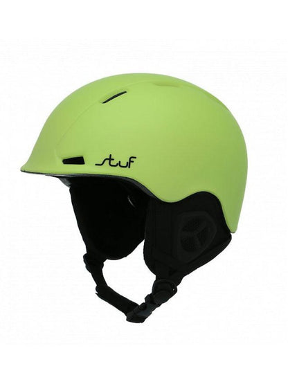 Stuf Ski Snowboard Helmet Adjustable Warm Soft Lime with logo