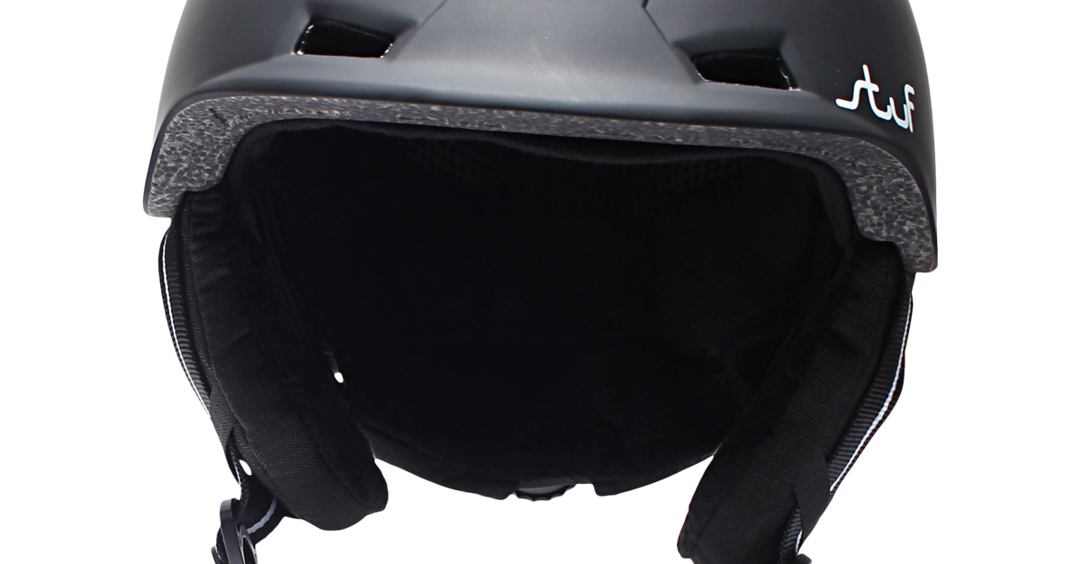 Stuf Ski Snowboard Helmet Adjustable Warm Soft Black Front